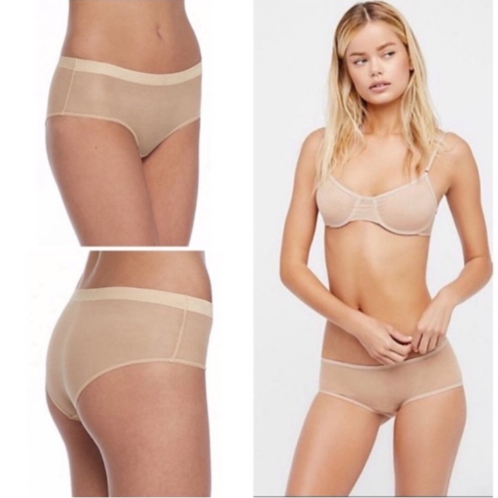 Free People Ivory Mesh Hipster Panty Size Small NWT